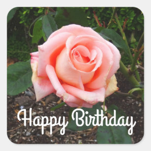 Joyeux Stickers Rose folklorique Anniversaire #1