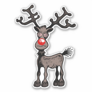 Joyeux stressmas avec Rudolph le Sticker Reindeer