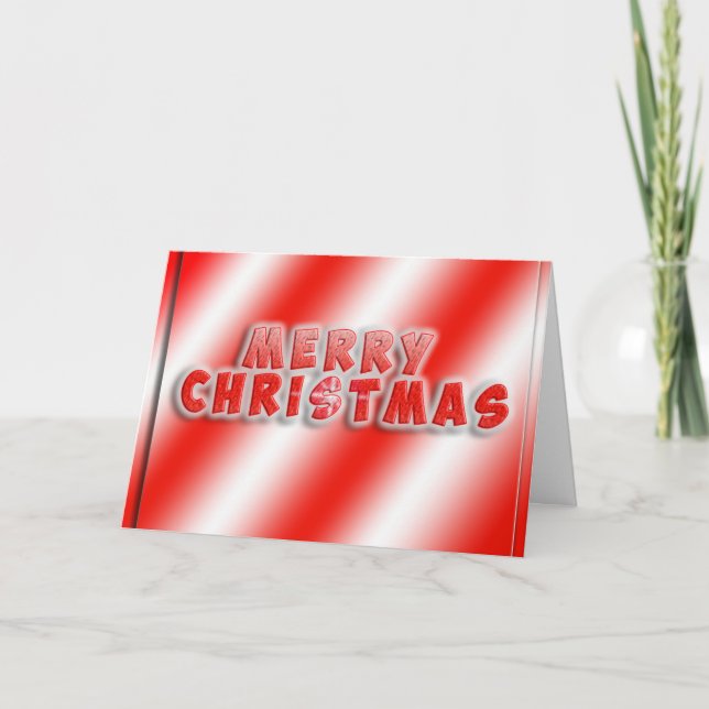 Joyeux Sucre de canne de Noël Carte de voeux (Devant)