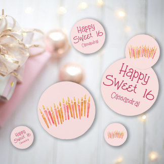 Joyeux Sweet 16 bougies Table Confetti