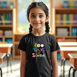 Joyeux T-shirt 100 Jours d'écoliers pour filles