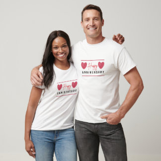 Joyeux T-shirt Anniversaire - Cadeau romantique po