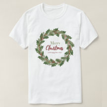 Joyeux T-shirt couronne de Noël