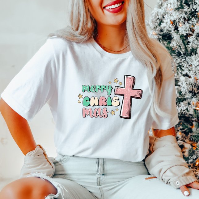 Joyeux T-shirt Croix de Noël (Créateur téléchargé)