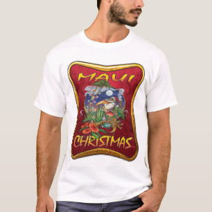 Joyeux T-shirt de blanc de Noël de Maui