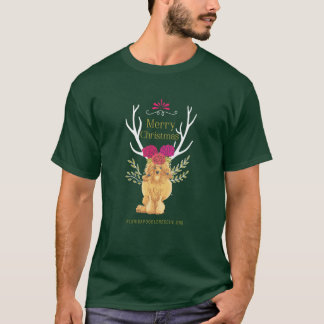 Joyeux t-shirt de caniche de Noël
