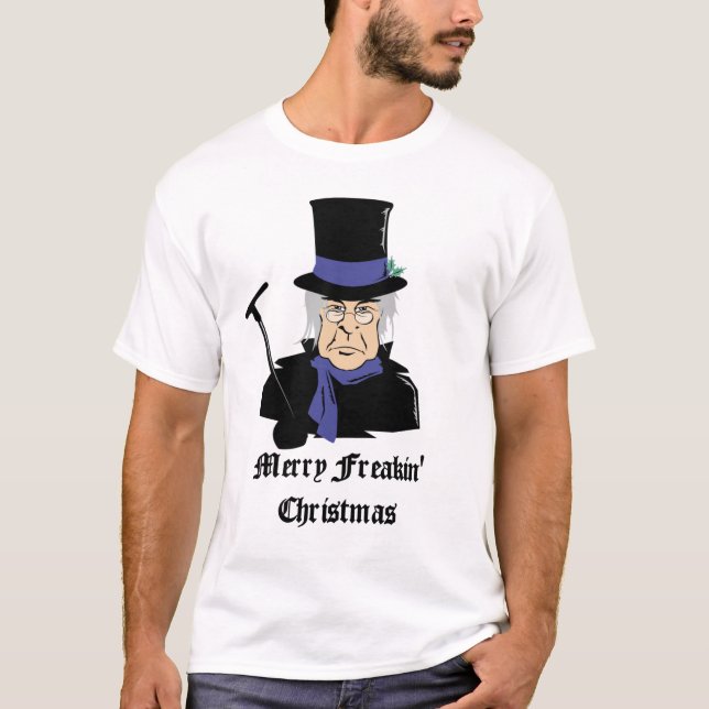 Joyeux T-shirt de Noël de Freakin (Devant)