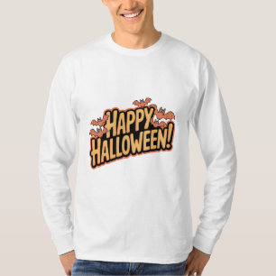 Joyeux T-shirt d'Halloween avec chauves-souris car
