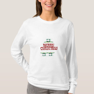 Joyeux T-shirt femme à manches longues de base Noë