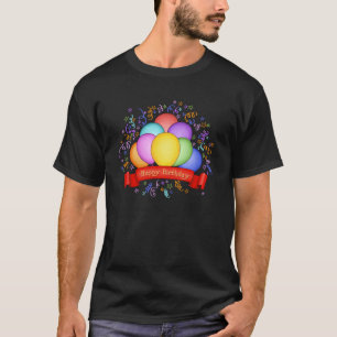 Joyeux T-shirt homme à ballons d'anniversaire