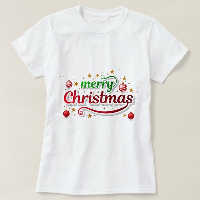 Joyeux T-shirt Noël (Merry Christmas Lettering on T-Shirt!)