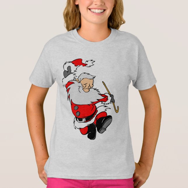 Joyeux T-shirt Noël Plus Taille V-Cou (Devant)