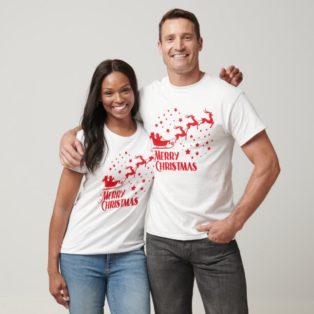 Joyeux T-shirt Noël, T-shirt voiture Reindeer (Unisexe)