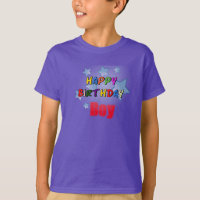 Joyeux T-Shirt Purple pour Enfants d'Anniversaire