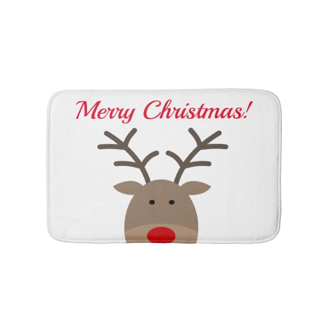 Joyeux tapis de bain de Noël avec de mignons renne (Devant)