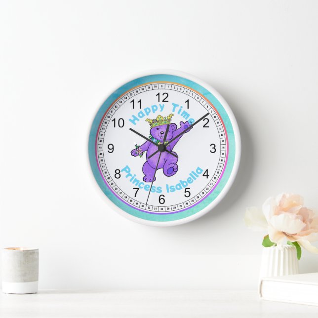 Joyeux Temps Danser Teddy Bear Grande Horloge (Maison)