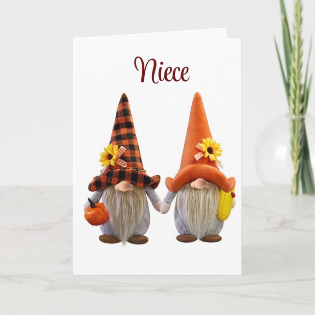 *Joyeux Thanksgiving* *NIÈCE* Carte de vacances (Devant)