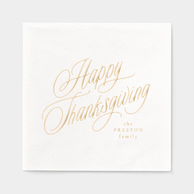 Joyeux Thanksgiving simple script élégant (Recto)