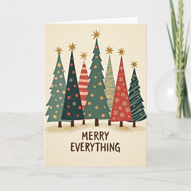 Joyeux tout Carte de sapins de Noël (Devant)