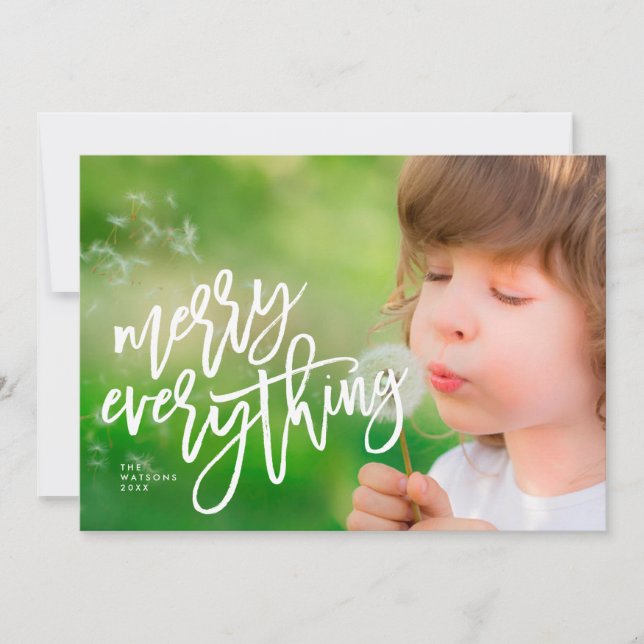 Joyeux tout Carte photo Awesome blanc Script (Devant)