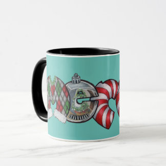 "Joyeux" une Mug de Noël avec design lettré à la m