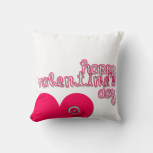 Joyeux Valentine's Day Échelle carré coussin