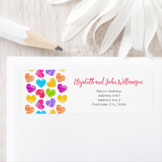 Joyeux Valentines Jour Moderne Coeurs Vibrants Per (En situation)