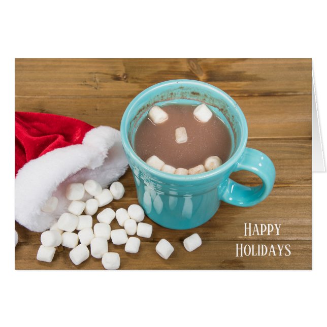 Joyeux visage Noël Chocolat chaud (Devant horizontal)