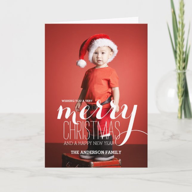 Joyeux voeux de Noël Carte de voeux photo de vacan (Devant)