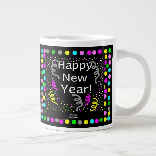 Joyeux voeux du Nouvel An Jumbo Mug (Droite)