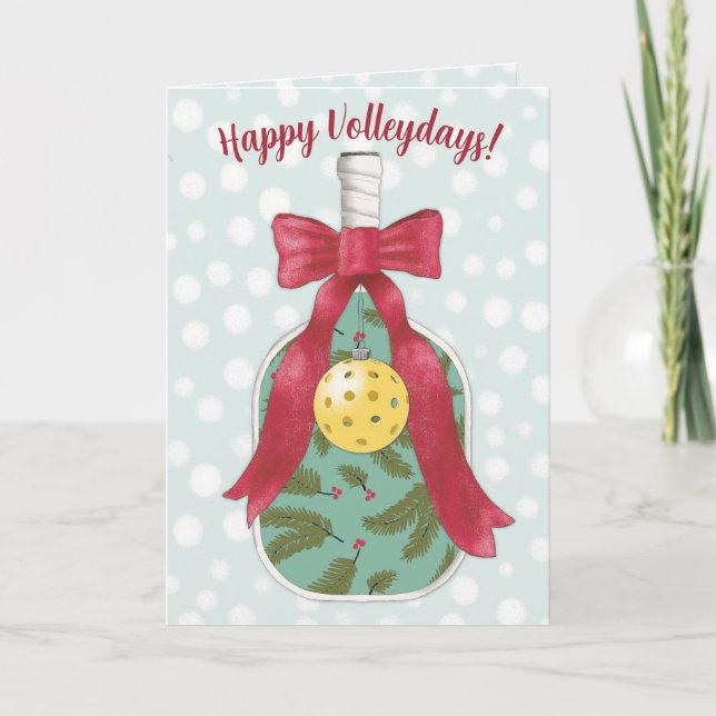 Joyeux Volleydays Pickleball thème carte de vacanc (Devant)