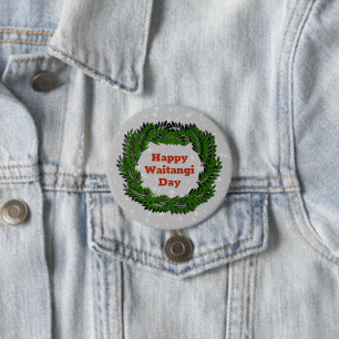 Joyeux Waitangi Day Fern Nouvelle-Zélande Badge