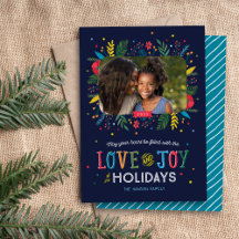 Joyeux Whimsy Carte photo de vacances