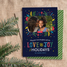 Joyeux Whimsy Carte photo de vacances
