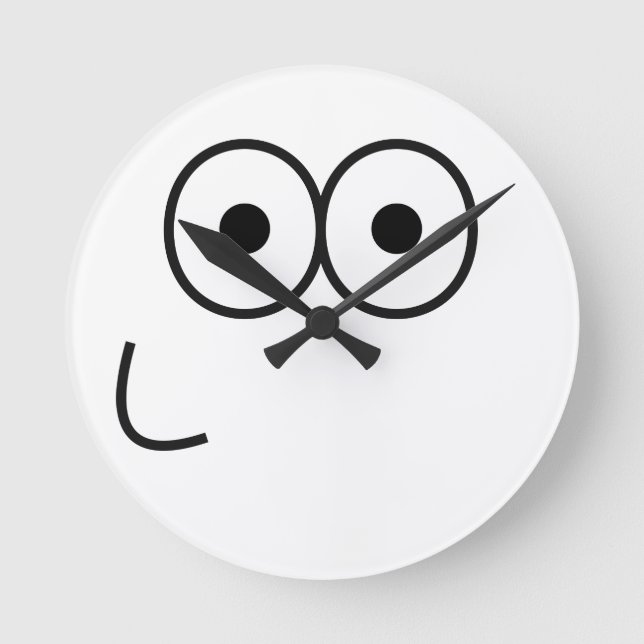 Joyeux yeux et bouche - Horloge murale (Recto)