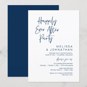 Joyeuxement Après, Invitation de Fête de Mariage e