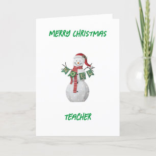 JOYEZ NOËL À **ENSEIGNANT** CARTE DE VACANCES