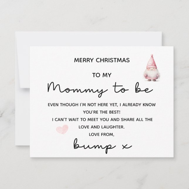 JOYEZ NOËL À MOMMY POUR ÊTRE DE LA CARTE BUMP (Devant)