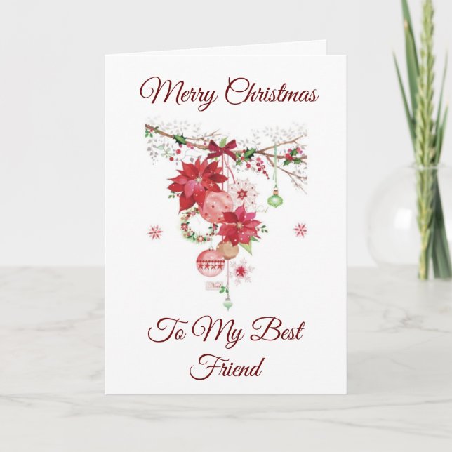 JOYEZ NOËL À **MON AMI** CARTE DE VACANCES (Devant)