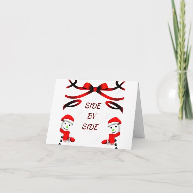 JOYEZ NOËL À UNE CARTE SPÉCIALE "TWIN" (Devant)