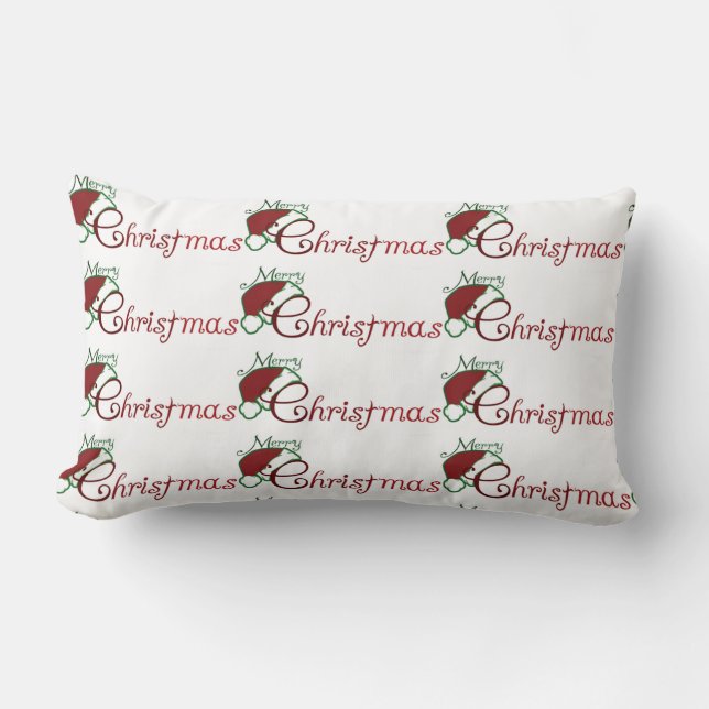 ***JOYEZ NOËL AVEC LE DOS ROUGE* COUSSIN NOËL (Recto)