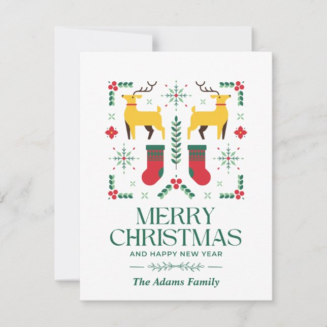 JOYEZ NOËL ET HEUREUSE NOUVELLE ANNÉE Carte de vac (Devant)