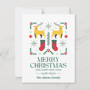 JOYEZ NOËL ET HEUREUSE NOUVELLE ANNÉE Carte de vac