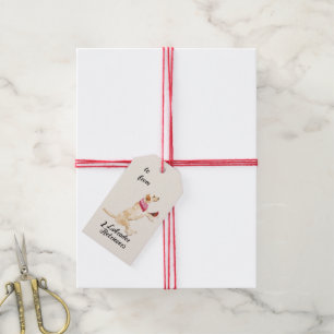 Joyful 12 Dogs of Christmas in Holiday Attire Gift Gift Tags