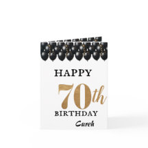 joyful 70th birthday wishes card
