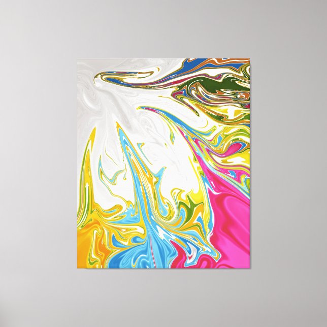 Joyful Abstract Painting | Best colourful fine art Canvas Print (Front)