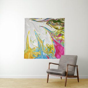 Joyful Abstract Painting   Best colourful fine art Tapestry