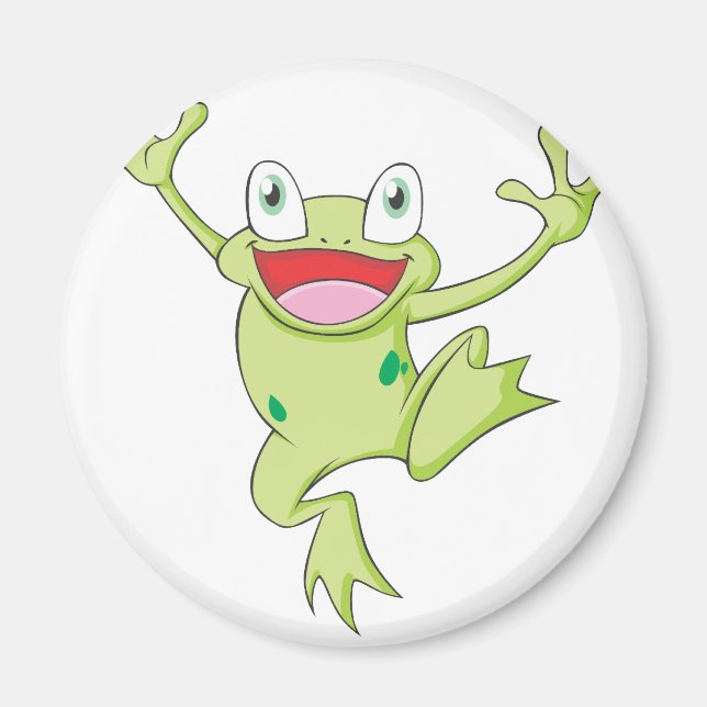 Joyful American Bullfrog Magnet (Front)