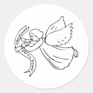 Joyful Angel Classic Round Sticker