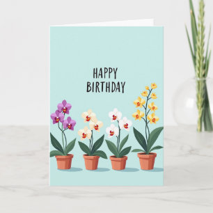Joyful Aqua Botanical Card